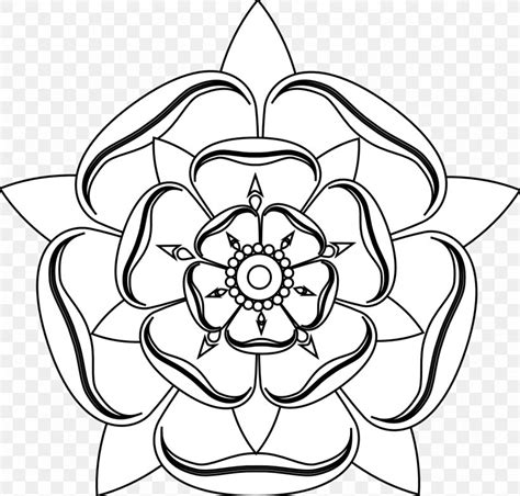 tudor rose black and white